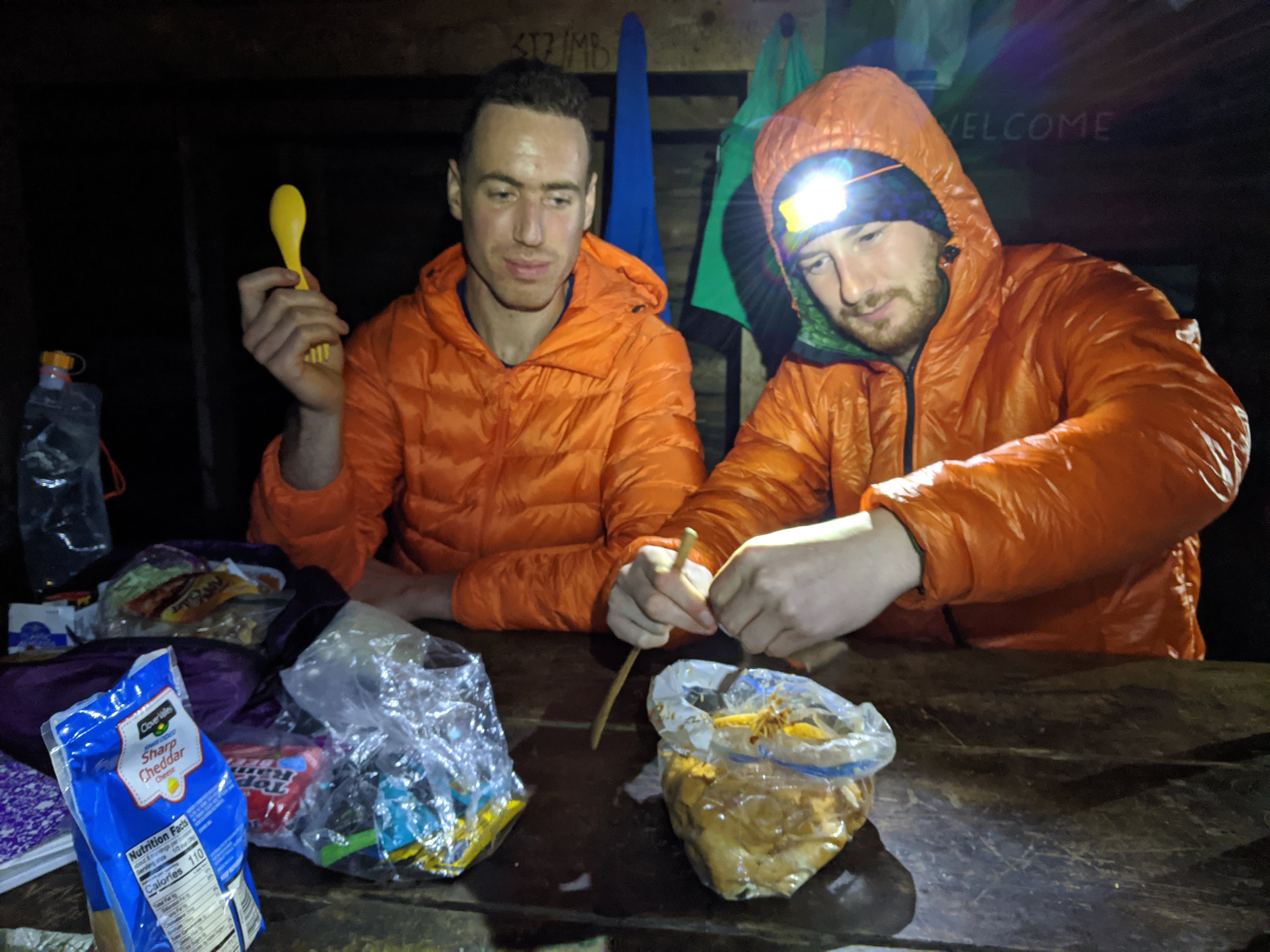 Preparing a meal at Taft Lodge.